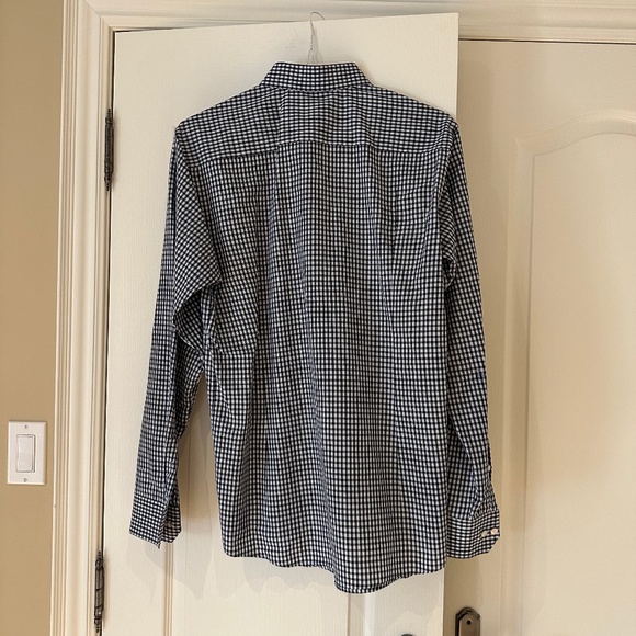 Eton Men's Dress Shirt, Size 43 or 17 slim, Black and White Check - Picture 8 of 12